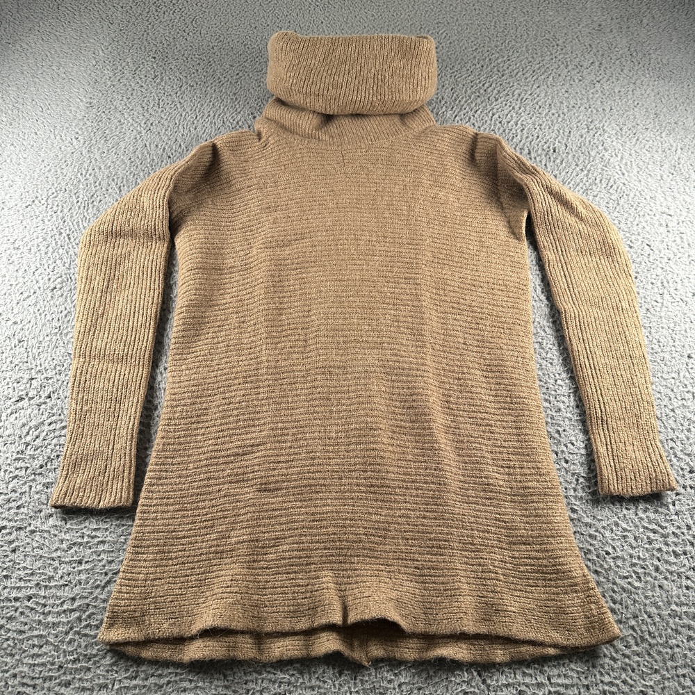 Vince Sweater Womens S Turtleneck Camel Wool Alpaca Blend Long Sleeve Ribbed
